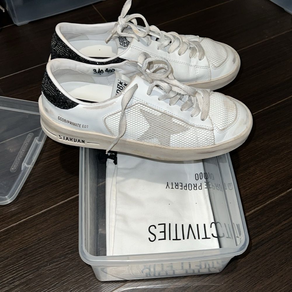 GOLDEN GOOSE Stardan Leather Low-Top Sneakers - Picture 7 of 13